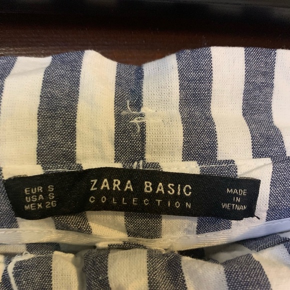 Tie Waist Belted Cigarette Trousers Striped Pants - Picture 8 of 8